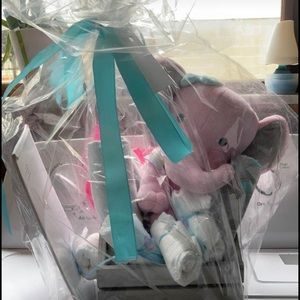 Newborn baby gift basket Elephant theme